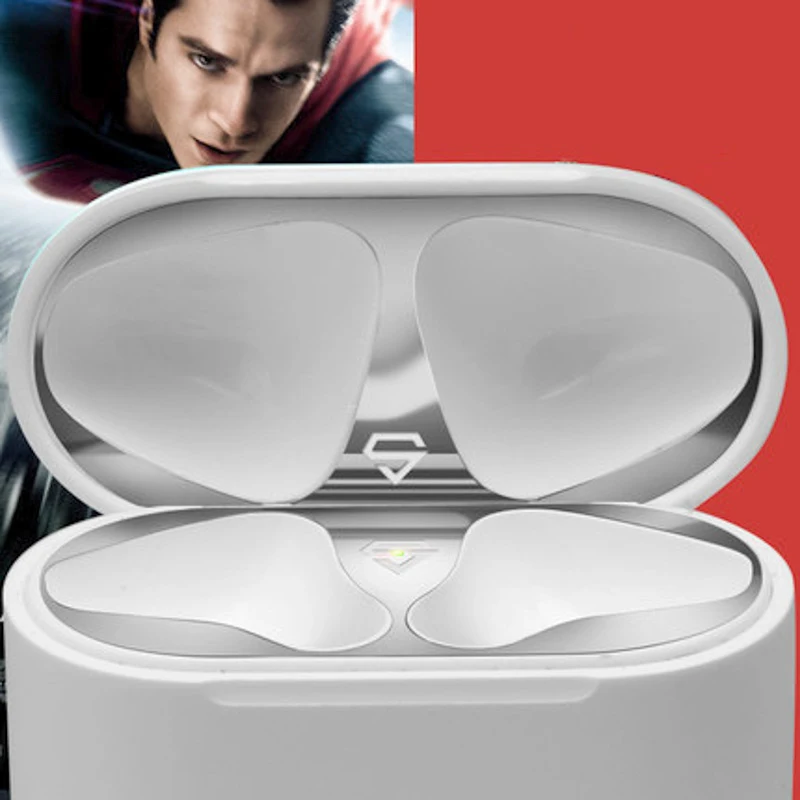 02 Super Man Пыленепроницаемый защитный чехол для Apple AirPods 1, 2, металлический пылезащитный чехол для Air Pods 2, 1, аксессуары - Цвет: 02 Super Man