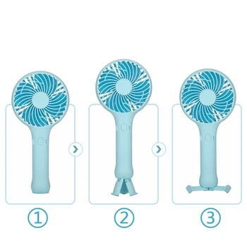 

New Cooler Portable Fan Handheld USB Rechargeable Mini Folding Fan Travel Outdoor Home Office Quiet Collapsible Desk Fans 1PCs