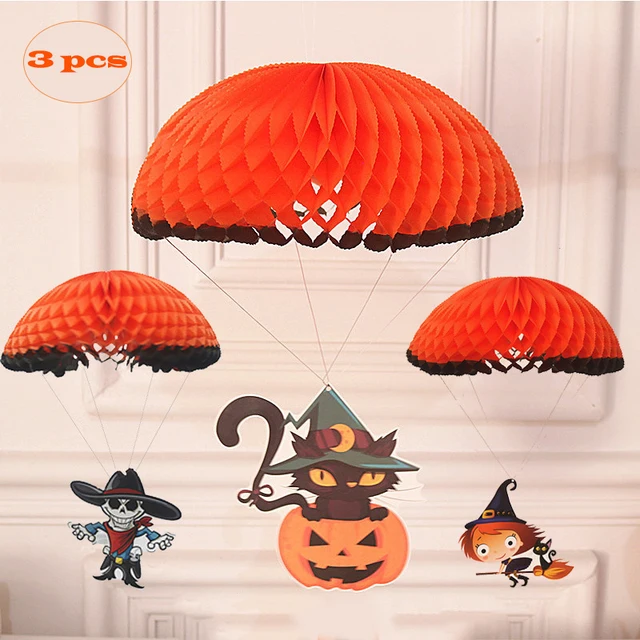 3 db 3D Spide Gost Hanging Halloween Denevérpapír Labda Rendezvény Dekorációhoz Medál Kísértetjárta Ház Csepp Bár Ktv Szoba Dekoratív - Image 2