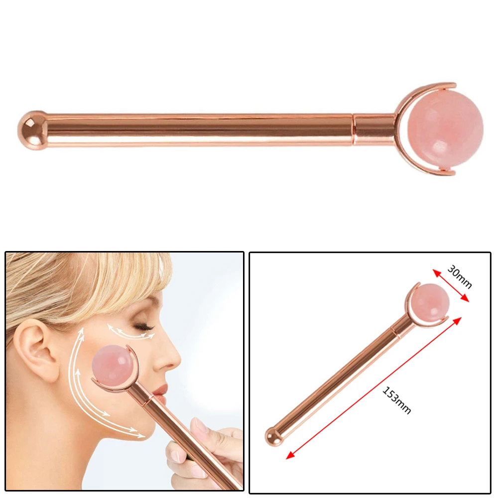 

Crystal Round Ball Facial Roller Jade Roller Face Massager Lift Tool Natural Jade Facial Massage Roller Stone Skin Beauty Care