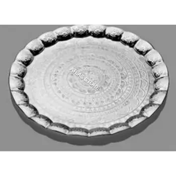 

6 PİECE WAVY SİLVER COLOR ROUND SHEET TRAY