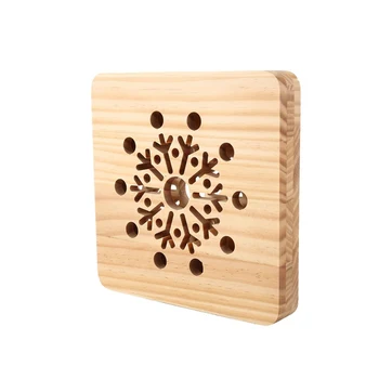 

Snowflake Mode Wooden Night Light Bedroom Decor Lights Usb Light Switch Gift for Kids