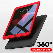 Силиконовые 360 Полное покрытие чехол для ipad 9,7 чехол для ipad 10,2 для ipad mini, 4, 5, чехол для ipad Pro 10,5 воздуха на возраст 1, 2, 3, со стеклом