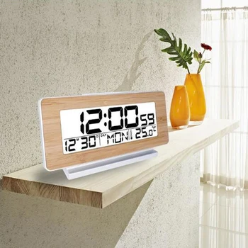 

Thermometer Digital Alarm Clock Thermometer Weather Station LCD Indoor Office Table Snooze Electronic Clock