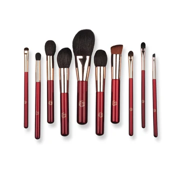 

10pcs Professional Handmade Make Up Brush Kit Face Powder Blush Eye Shadow Eyebrow Brush Sokouhou Goat Hair Makeup Brushes Set