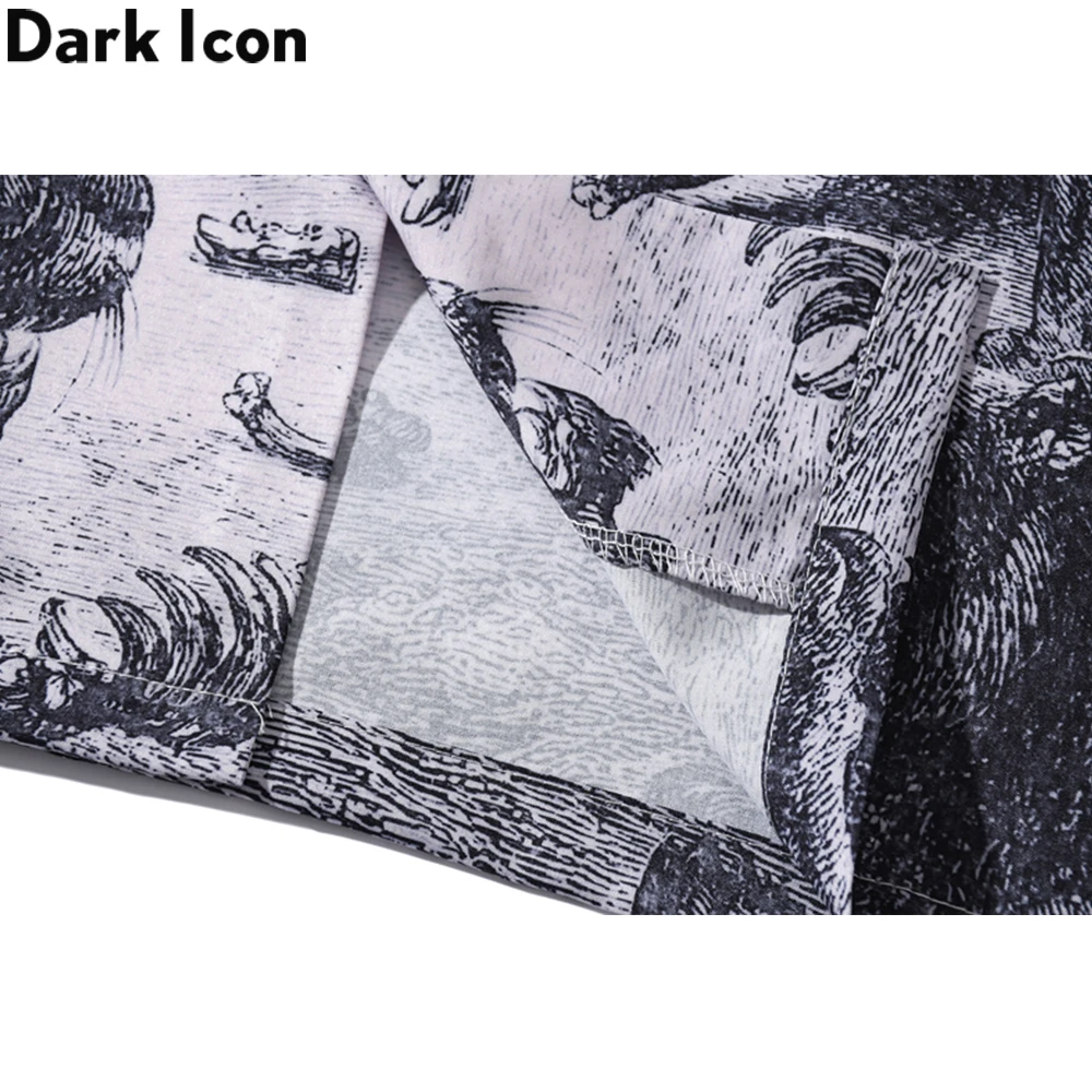 Dark Icon Hawaiian Shirt Men Summer Beach Holiday Men's Shirts Vintage Street Male Top men hawaiian shirt