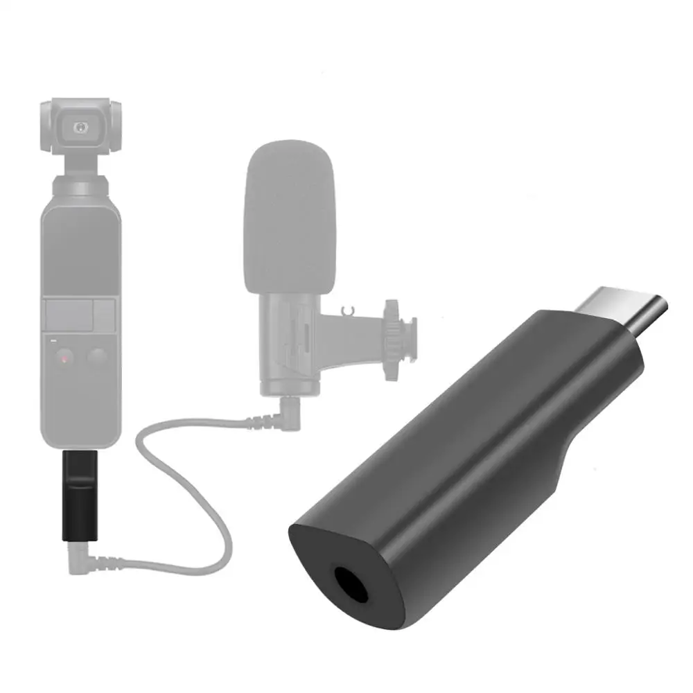 USB-C до 3,5 мм микрофон адаптер Карманный аудио адаптер для DJI Osmo Карманный конвертер для микрофона
