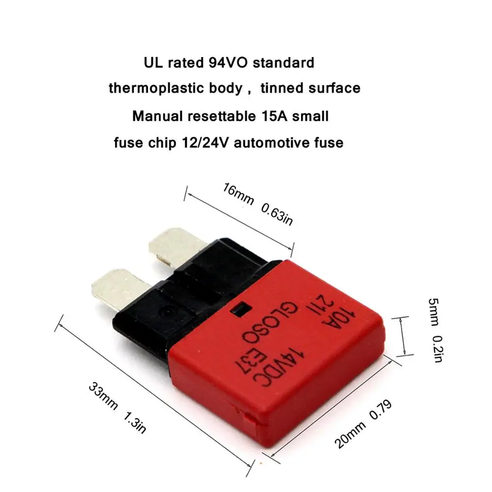 IZTOSS 5-30A Medium Auto Reset Circuit Breaker Fuse Repeatable Insertion Overload Protection Breaker for Car Truck RV 4WD Marine