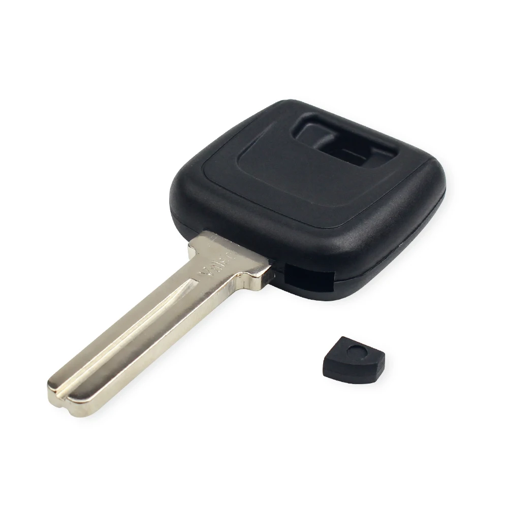 KEYYOU Replacement Transponder Chip Key Fob with Uncut Blade - Remote Key Shell Blank Case