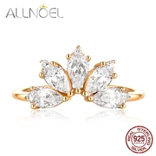 Дропшиппинг, 925 пробы, серебряные кольца для женщин, 5А, циркон, алмаз, драгоценные камни, настоящая позолота, дизайнерские ювелирные изделия, штабелируемые кольца