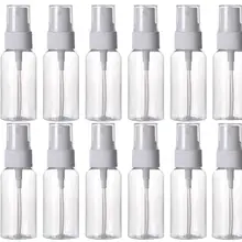 25 шт 30 мл 1 унций. Пустые пластиковые прозрачные белые маленькие дорожные бутылки с мелким распылителем для очистки
