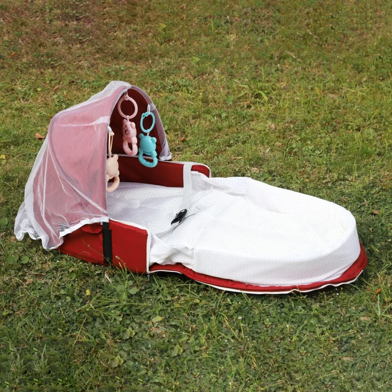  Portable Bassinet For Baby Bed Travel Foldable Sun Protection Mosquito Net Breathable Infant Sleepi