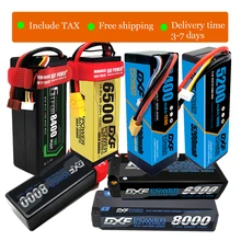 

DXF Lipo Battery 2S 3S 4S 7.4V 11.1V 14.8V 8400mah 8000mah 7000mah 6750mah 6500mah 5200mah for RC Car Airplane Truck Control Toy