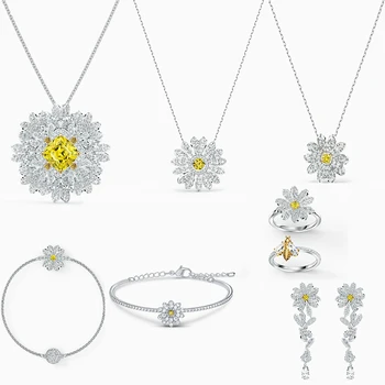 

SWA 2020 New Bright Design Eternal Flowe Necklace Set, Shiny And Charming Jewelry Is The Best Gift For Girlfriend