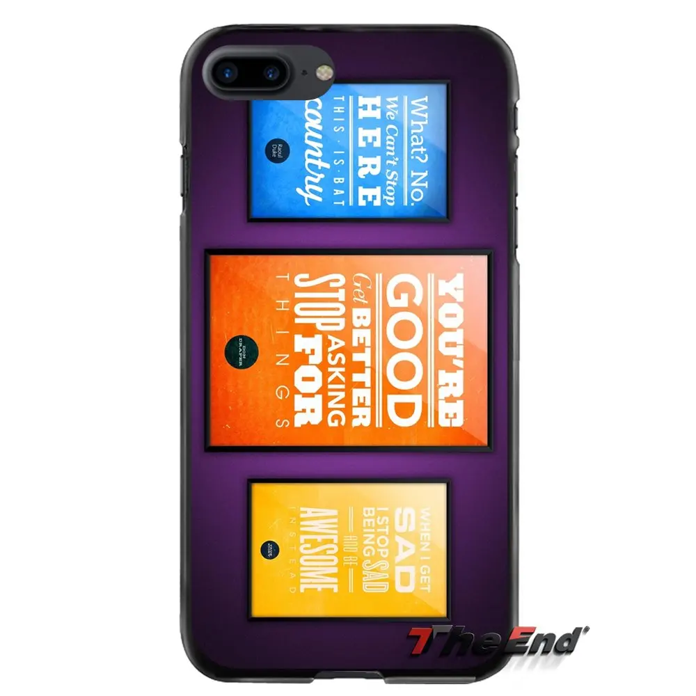 Мотивационный плакат с цитатами для Apple iPhone 4 4s 5 5S 5C SE 6 6S 7 8 Plus X iPod Touch 4 5 6 Аксессуары чехлы для телефонов - Цвет: images 5