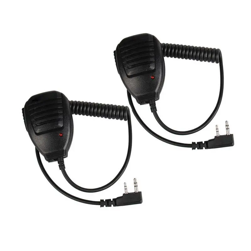 2Pcs Handheld Speaker Walkie Talkie Radio Mic For Baofeng Uv-5R V2+ Bf-F8+Wp970 888S