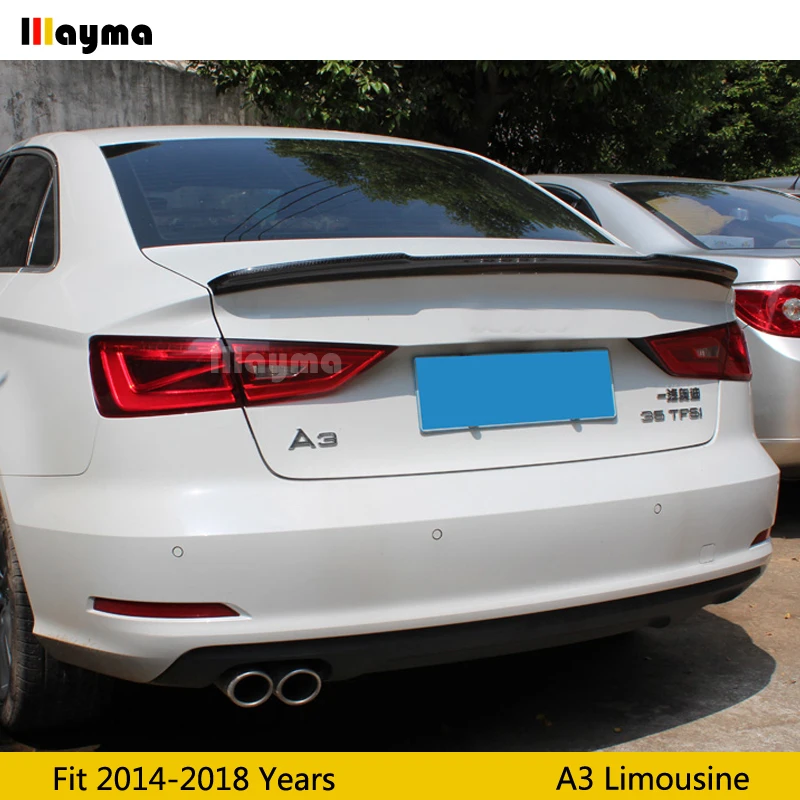 Спойлер FD для заднего багажника из углеродного волокна Audi A3 limousine Sline S3 Седан 4