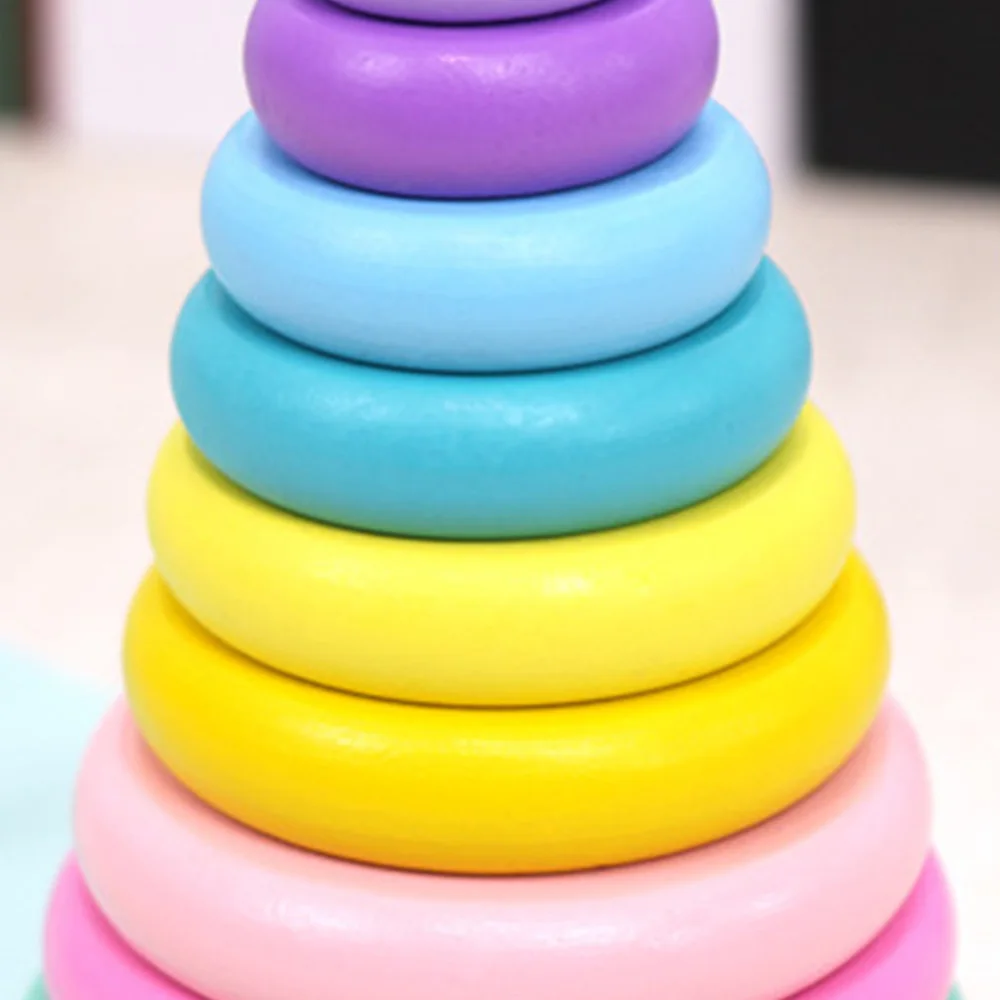 discounted Wooden Ten-Layer Logical Thinking Tower Clearance Educational Children Toys Hand-eye Coordination F