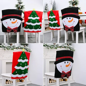 

PATIMATE Snowman Tree Christma Chair Cover Merry Christmas Decoration for Home Xmas Gifts Noel Navidad 2020 Happy New Year 2021