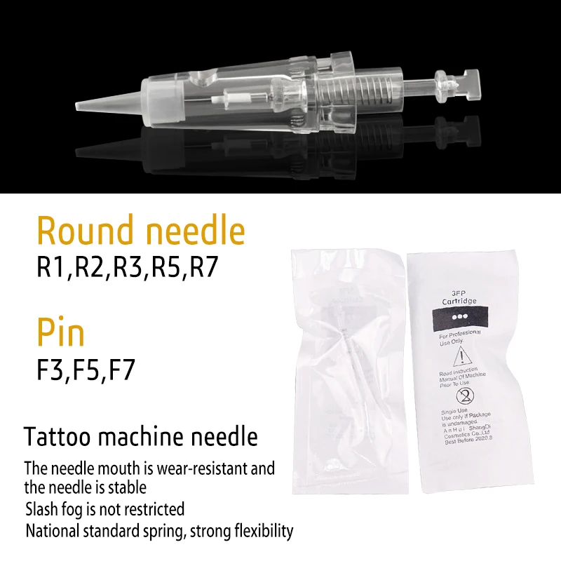 Bayonet Cartridge Needle R1/R2/R3/R5/R7/F3/F5/F7 Micropigmentation Device Permanent Makeup Eyebrow Lip Tattoo Pen 50/100pcs