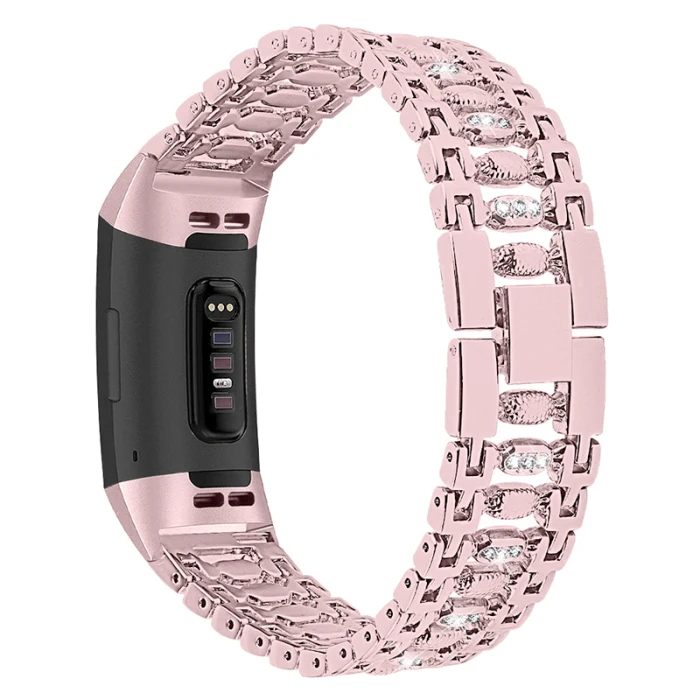 Стразы из нержавеющей стали ремешок для часов Ремешок для FitbitCharge 3 PUO88