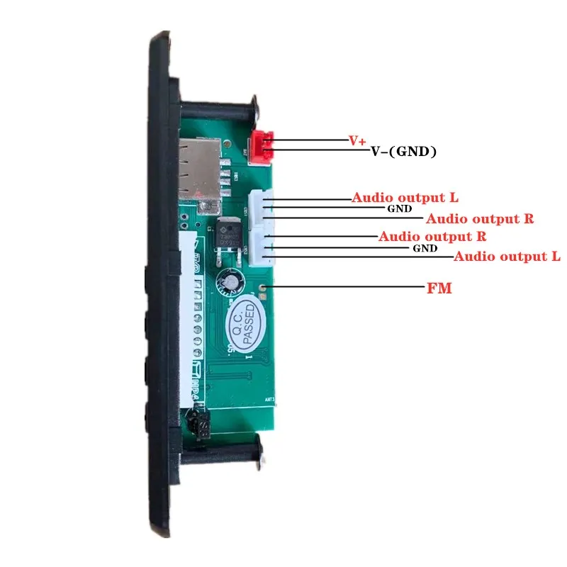 5 V-12 V цвет BT TF USB FM Aux радио MP3 плеер интегрированы в машину с USB, туманный распылитель, Набор беспроводной связи по стандарту Bluetooth MP3 декодер доска модуль аудио-усилитель