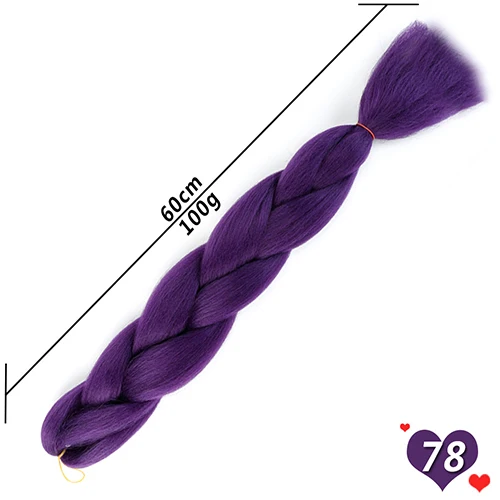 Allaosify, вязанные крючком косички, синтетические Омбре, огромные косички, волосы для наращивания, Омбре, косички, волосы фиолетовые, радужные, огромные косички - Цвет: T1B/серебристо-серый