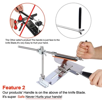

Fixed-angle Knives Sharpener Kit Kitchen 360 Degrees Flip Sharpening Kit System Tools Whetstones DTT88