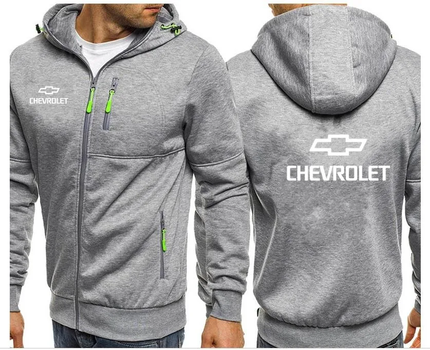 Мужские толстовки с капюшоном с логотипом Chevrolet, повседневные Хип-хоп толстовки с капюшоном с длинным рукавом, мужская куртка на молнии, мужская толстовка с капюшоном, одежда