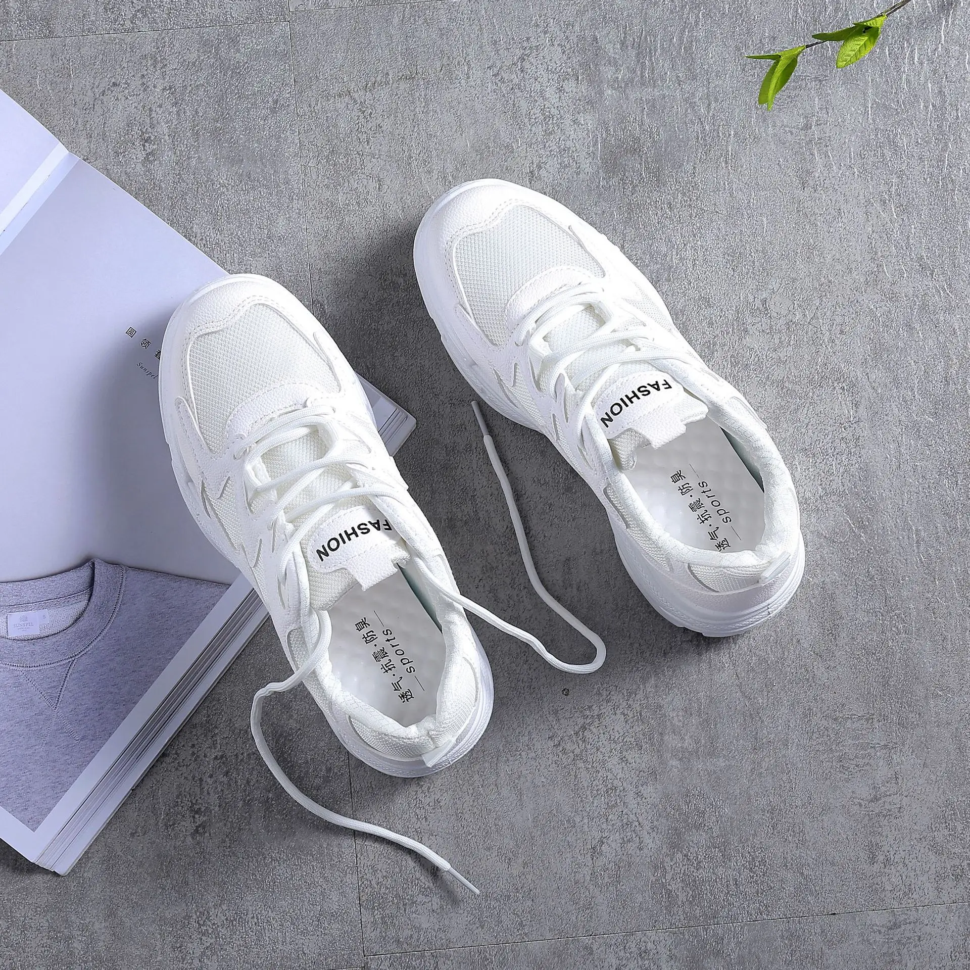 Новинка Женская обувь с круглым носком Обувь на плоской подошве Zapatillas de mujer fondo plano