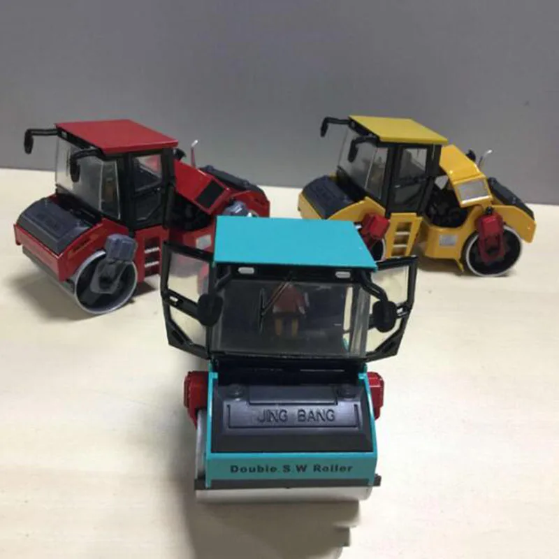 

1/50 Scale Diecast Alloy Road Roller Truck Auto Car Model Paving Machine Construction Engineering Vehicle Collection Kids Toys