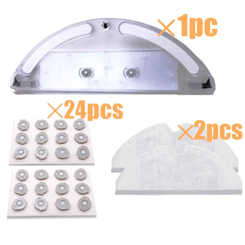 

Water Tank + 2 * Mop Cloths + 24 * Water Tank Filters For Xiaomi Roborock S50 S51 S55 T60 T61 Robot Vacuum Cleaner Parts