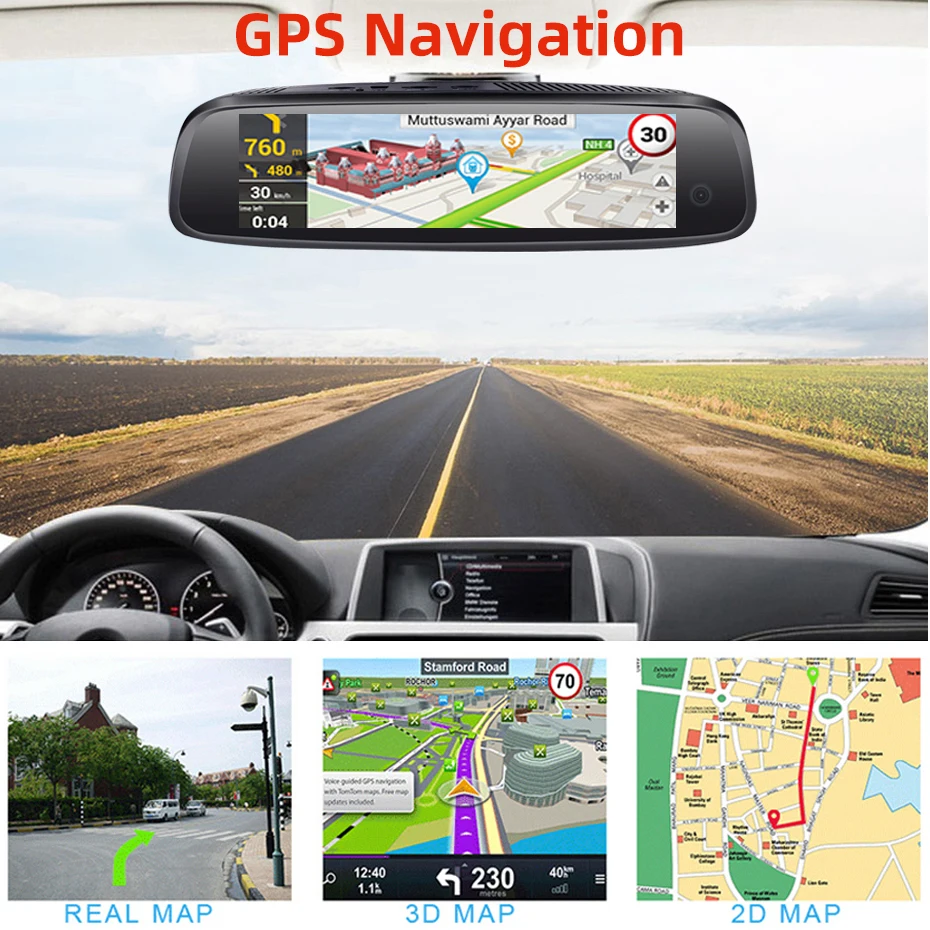 Bluavido 3 камеры 4G Android автомобильный зеркальный видеорегистратор gps навигация ADAS 2G ram 32G rom FHD 1080P Dashcam зеркало заднего вида DVR