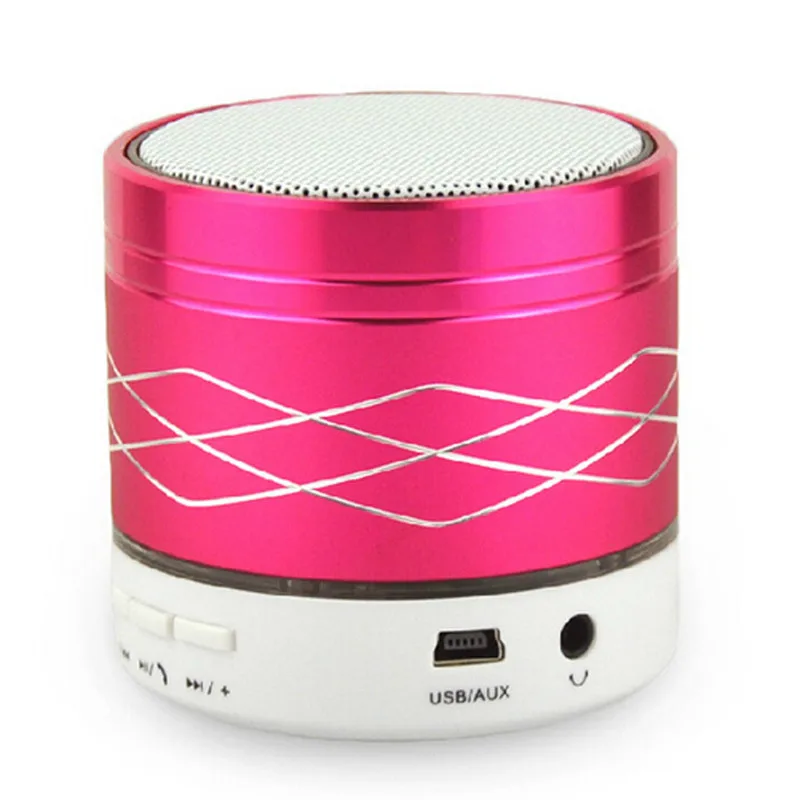 Светодиодный мини динамик S02U портативный металлический беспроводной bluetooth