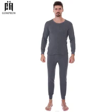 Зимний мужской комплект из 2 предметов, хлопковое термобелье, теплые плотные кальсоны, верхняя одежда, 4 цвета, нижнее белье из бутика