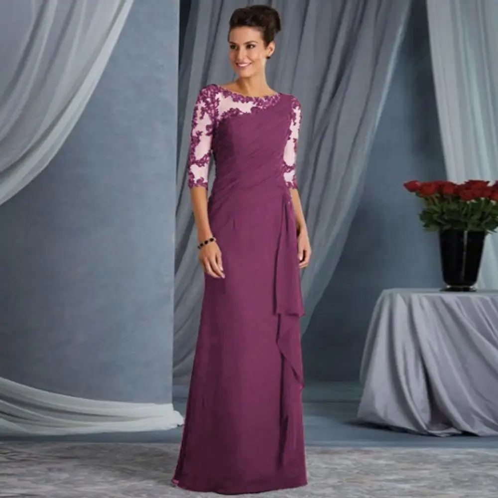 Женское длинное кружевное платье, элегантное женское Платье макси с вышивкой и круглым вырезом, вечернее платье, вечерние платья, Vestidos Festa vestidos