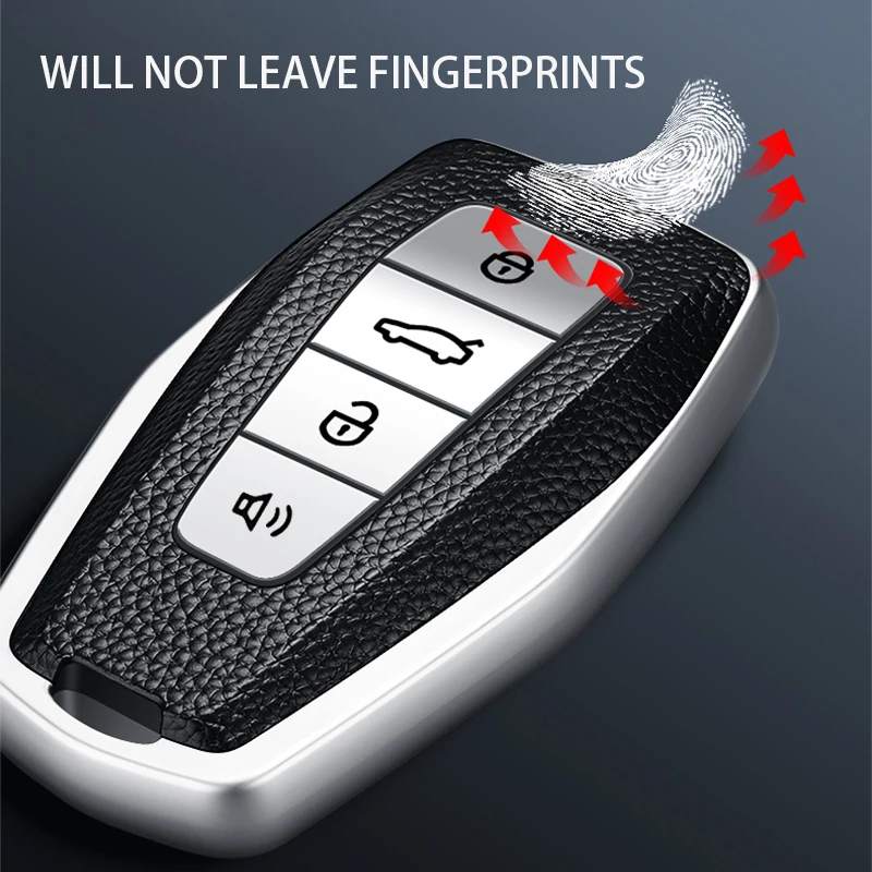 TPU + Leather Car Remote Key Case Cover Holder Shell For Geely Emgrand X7 EX7 Coolray-Auto Styling Fob Accessories key case key case cover car key shell anti lost keychain car key chain