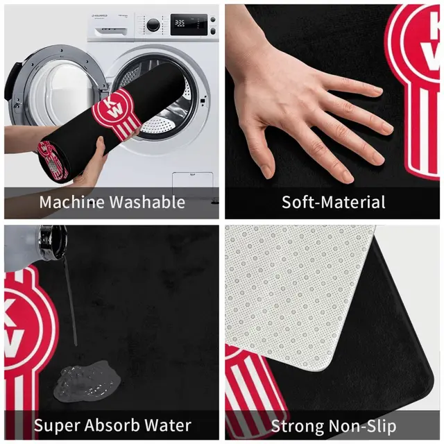 A Legkeresettebb Kenworth Truck Design Bejárat Ajtó Szőnyeg Fürdő Elvis Presley Cucc Hosszú Ujjú - Image 3