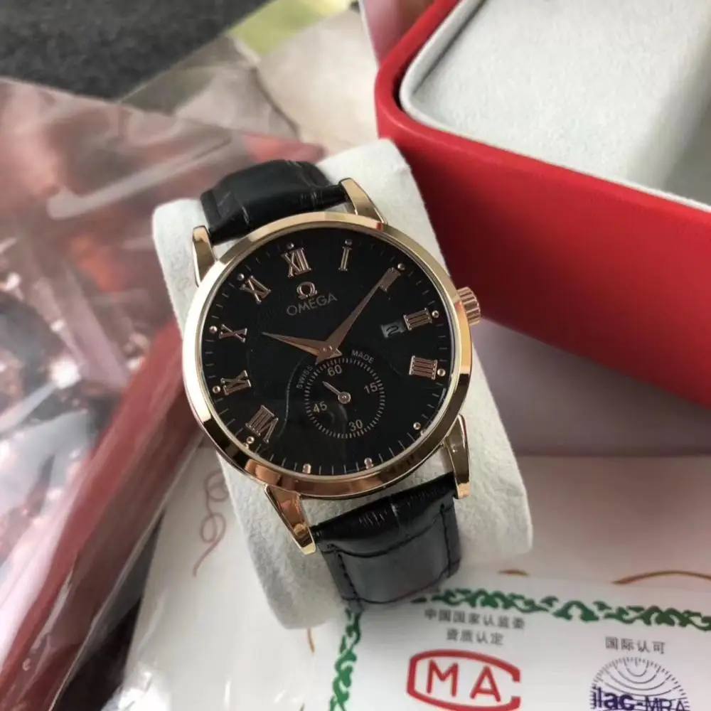 

Omega- Men's quartz watch Top brand luxury stainless steel contracted men's fashion timing men's sports watch90