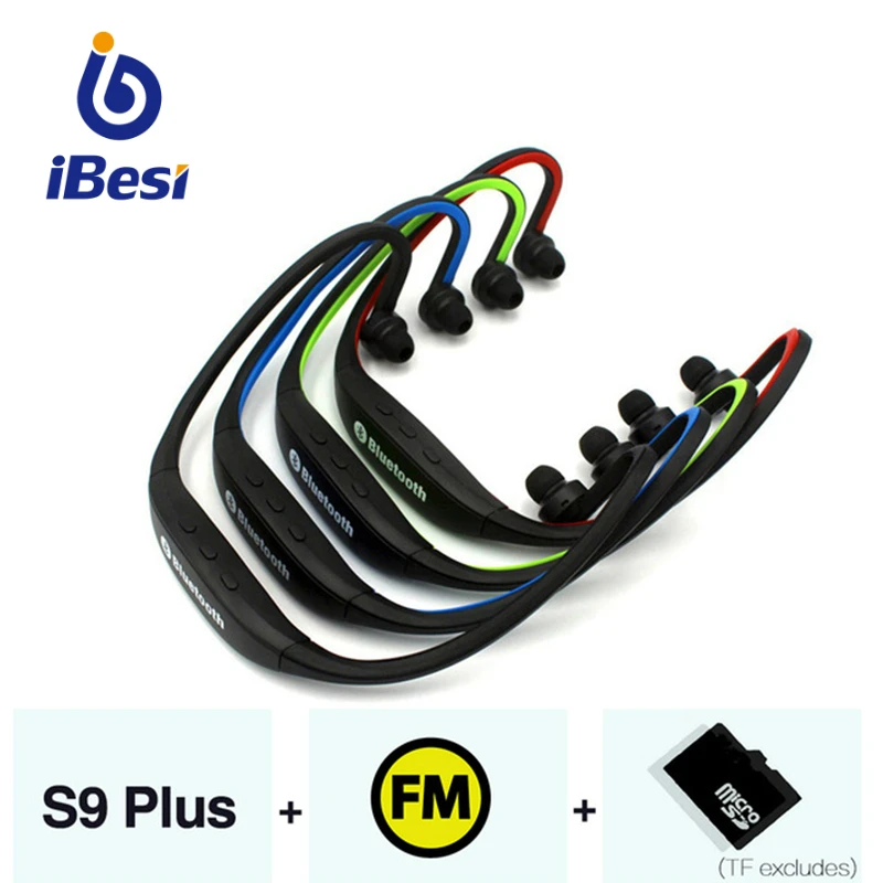 FOOVDO S9 Bluetooth Earphone Sport Wireless Headphone Support TF SD Card Headset Music Earbuds with Microphone For iPhone Xiaomi