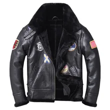 Новинка! фабричная Мужская куртка из овчины и натуральной кожи. Модная повседневная шерстяная куртка с подкладкой для русской зимы