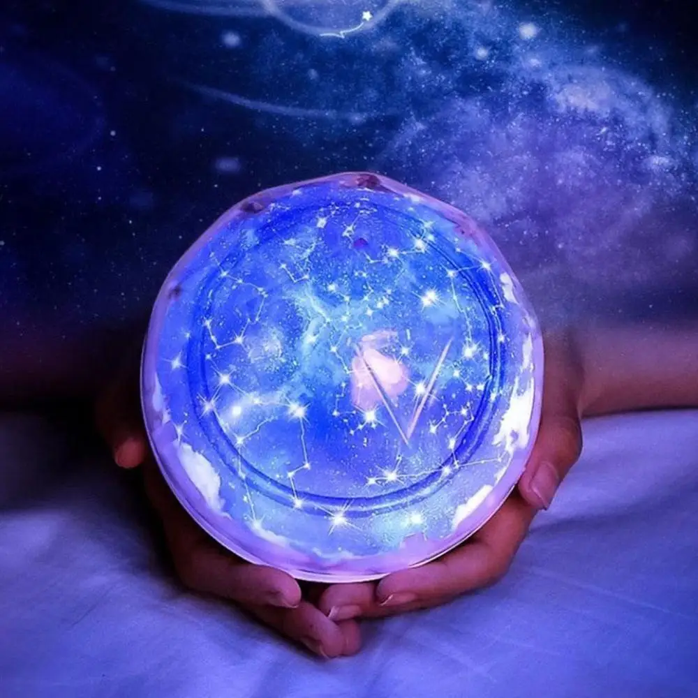 

Color Interstellar Creative Night Light Planet Magic Projector Universe Lamp LED Music Rotary Flashing Starry Projector Xmas