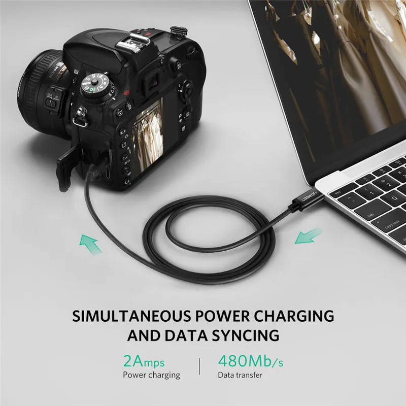 Ugreen USB C to Mini USB Cable Thunderbolt 3 Mini Type C Adapter for MacBook pro MP3 Player Digital Camera HDD Type-c Cable usb charging cable,usb extension cable,usb connector adapter,usb cable
