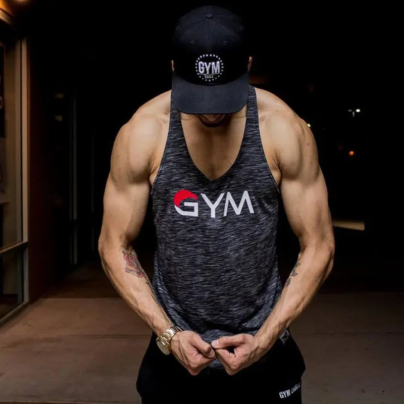Новая мужская майка для бодибилдинга, топы для тренажеров, фитнес-тренировки, быстросохнущая рубашка без рукавов, жилет на бретельках, мужская повседневная брендовая майка, одежда