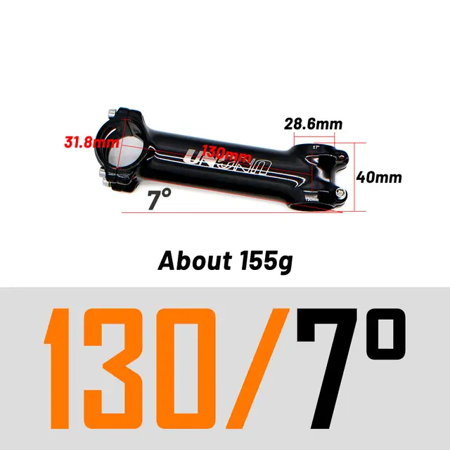 UNO Black Stem Bike Ultralight 7 17 35 Degree MTB Road Stem Fork 28.6 31.8mm 60/70/80/90/100/110/120/130mm Bicycle King Kalloy - Image 10