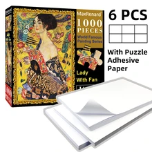 MaxRenard – Puzzle de 1000 pièces avec autocollants adhésifs, Puzzle en papier à assembler, jeux artistiques, jouets pour adultes