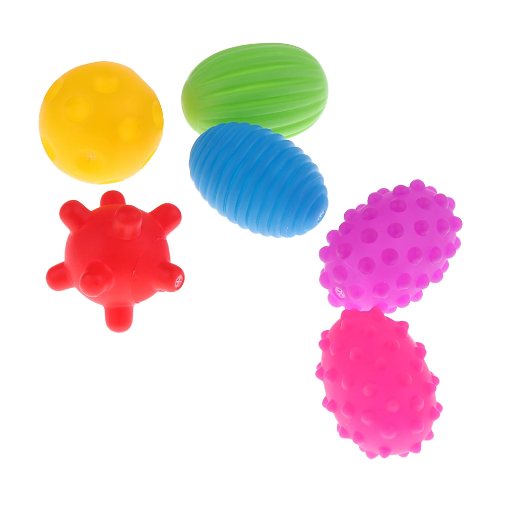 4/5/6Pcs Baby Kids Soft Massage Sensory Development Educational Ball Sound Toy Set