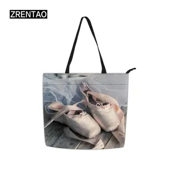 

Ballet Dance Print Lady Girls Top Handbags Personalized High Quality Womens Handle Bag Shoulder Beach Party Evening Shop Totes