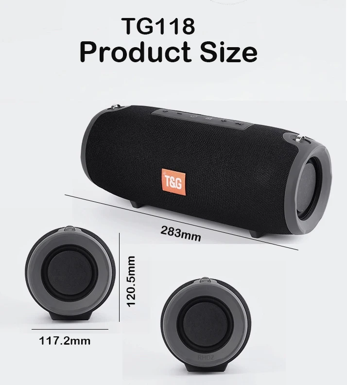 Портативная Bluetooth колонка 40 Вт саундбар музыкальный плеер Бумбокс с FM радио AUX для