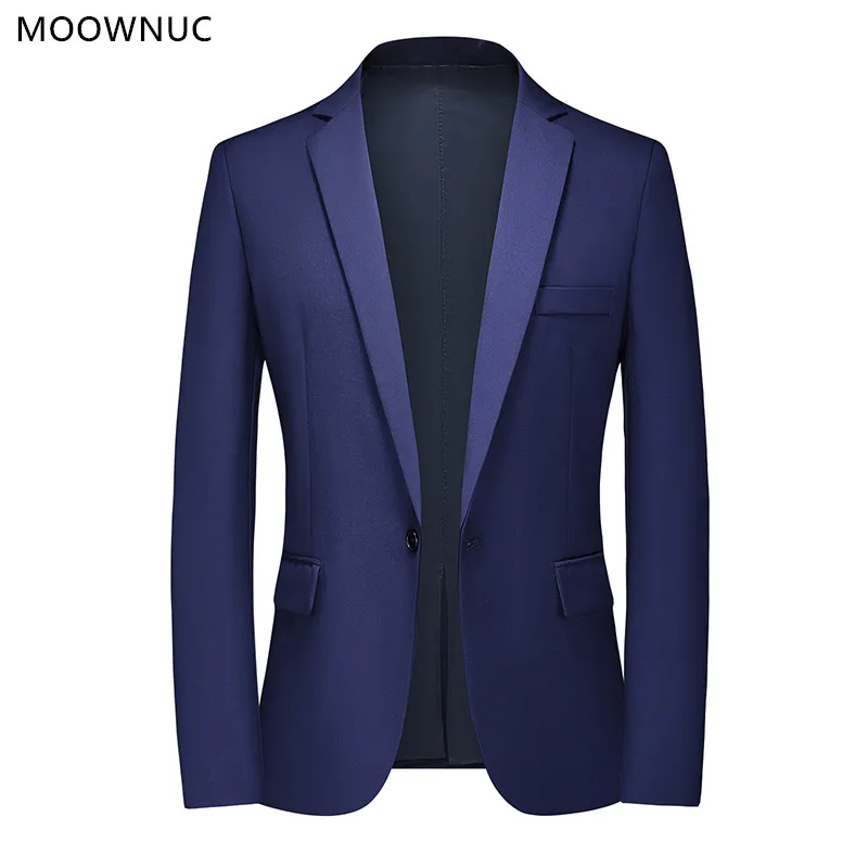 

2021 Spring and Autumn New Men's Fashion Solid Color Business Casual Jacket Men's Slim Office Dress High Quality Coat SIze M-5X